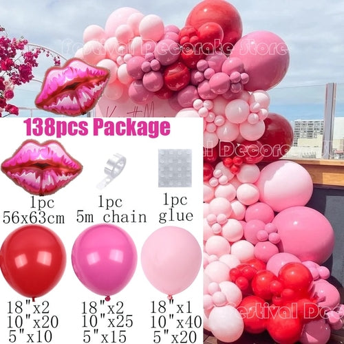 Balloon Bachelorette Party | Balloon Garland Kit Rose Pink |