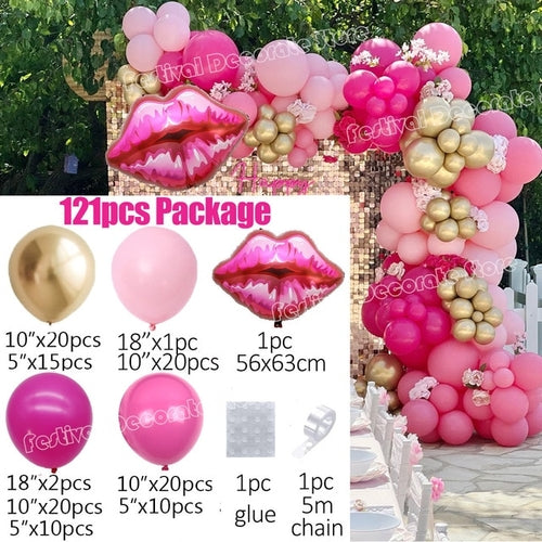 Balloon Bachelorette Party | Balloon Garland Kit Rose Pink |