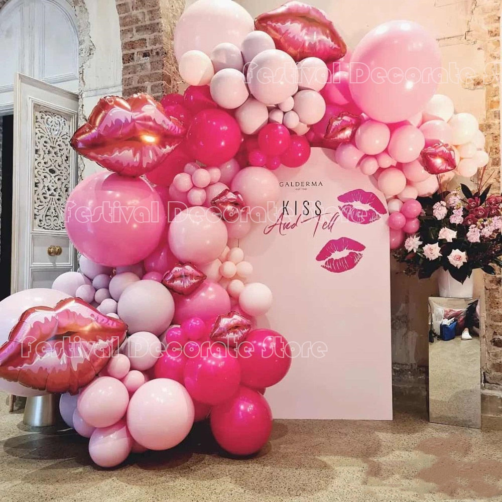 Balloon Bachelorette Party | Balloon Garland Kit Rose Pink |
