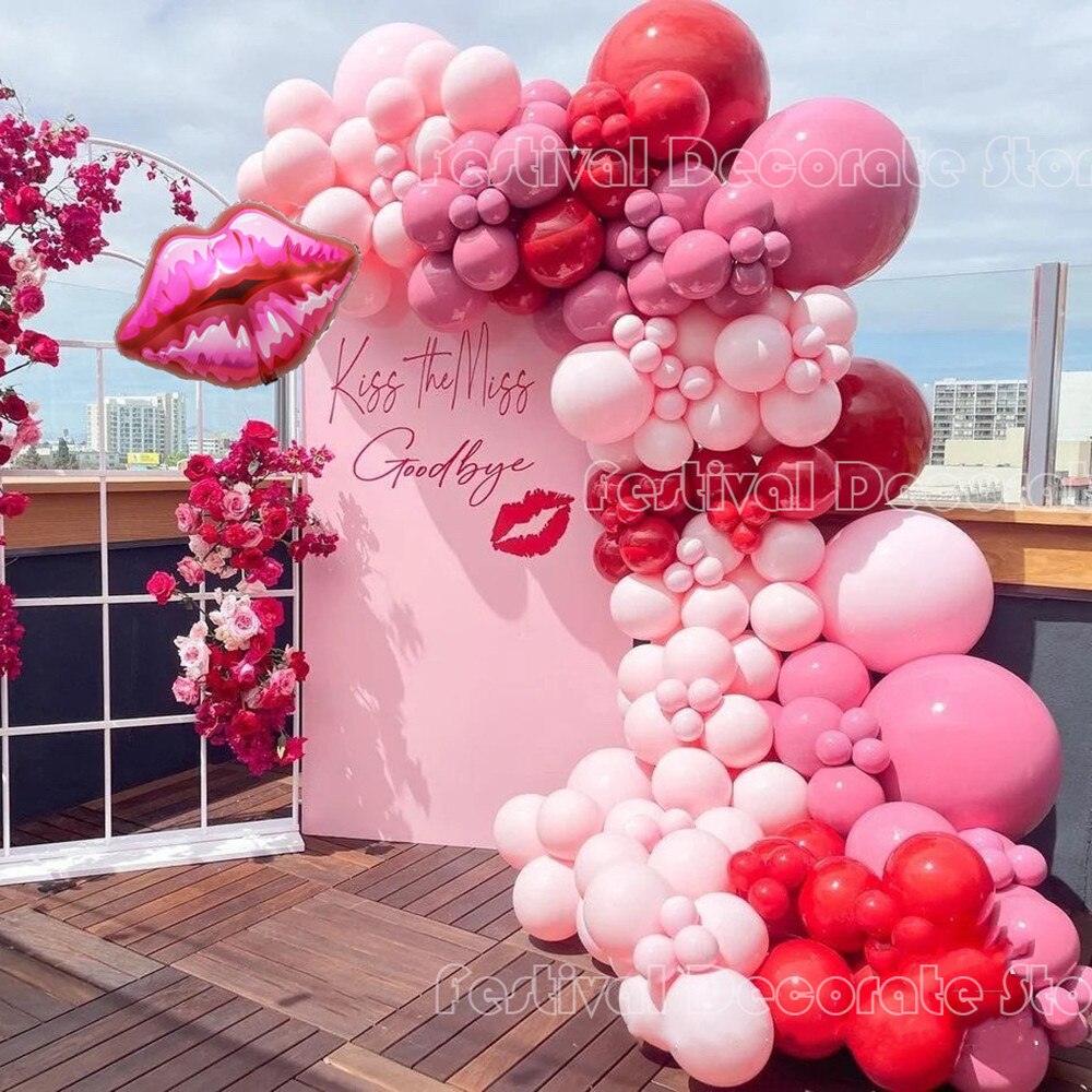Balloon Bachelorette Party | Balloon Garland Kit Rose Pink |