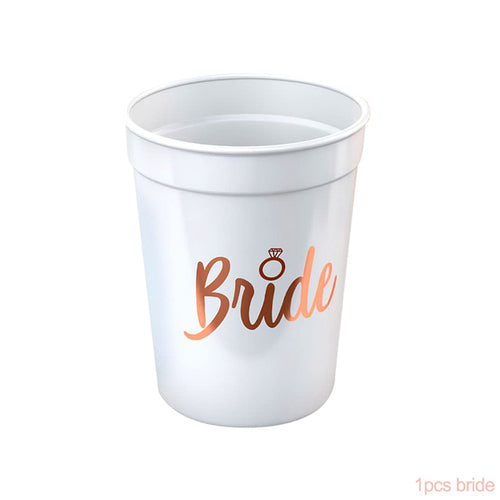 1Set Bachelorette Party Team Bride Plastic Drinking Cups Bridal Shower
