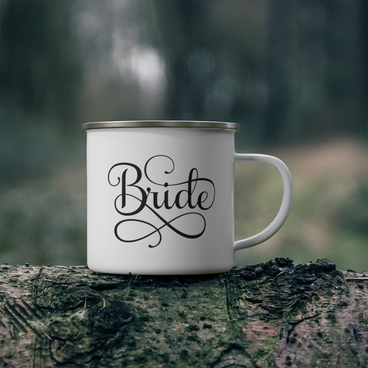 Enamel Camping Mug, Bride Accessories, Wedding