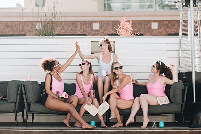 10 Piece Set - Neon Pink Bride & Bride Tribe Sunglasses