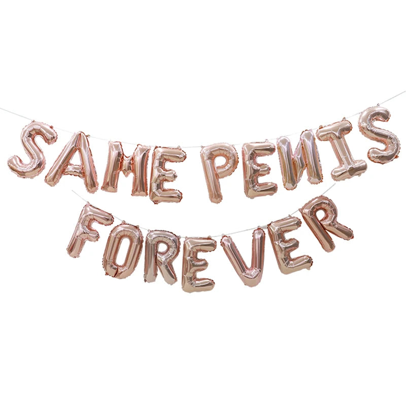 Bachelorette Party Decorations Same Penis Forever Foil Balloon Set Hen