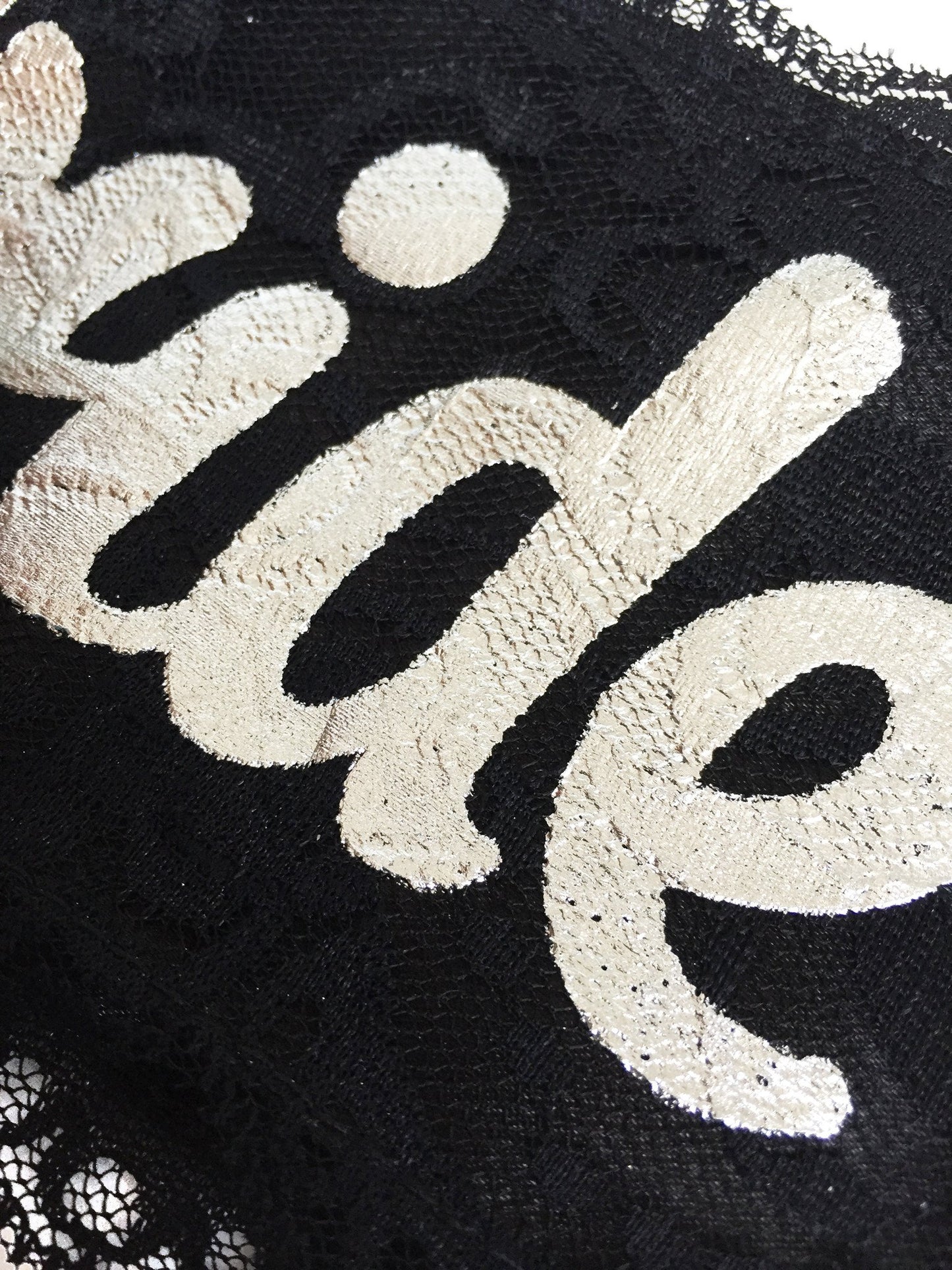 Black "Bride To Be" Lace & Satin Bachelorette