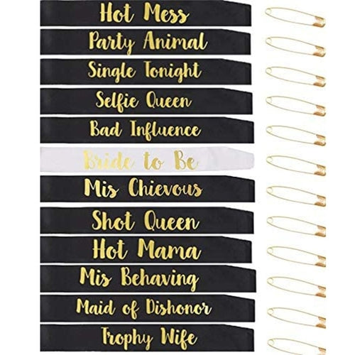 Sash Bachelorette Party | Hen Bride Team Sash Black | Hen Sash Girls