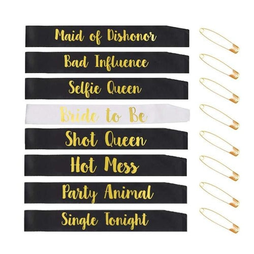 Sash Bachelorette Party | Hen Bride Team Sash Black | Hen Sash Girls