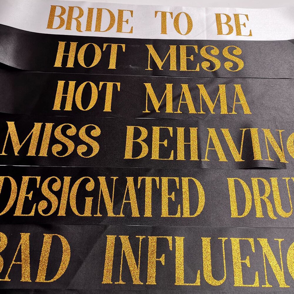 Sash Bachelorette Party | Hen Bride Team Sash Black | Hen Sash Girls