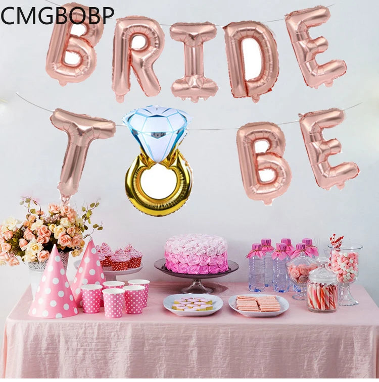 Bride To Be Balloon Rose Gold Team Bride Balloons for Hen Party