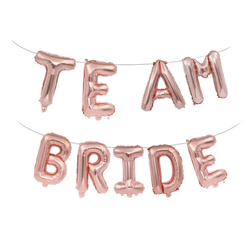 Bride To Be Balloon Rose Gold Team Bride Balloons for Hen Party