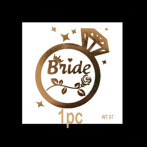 10pc Bachelorette Party team Bride Bridesmaid tribe squad temporary
