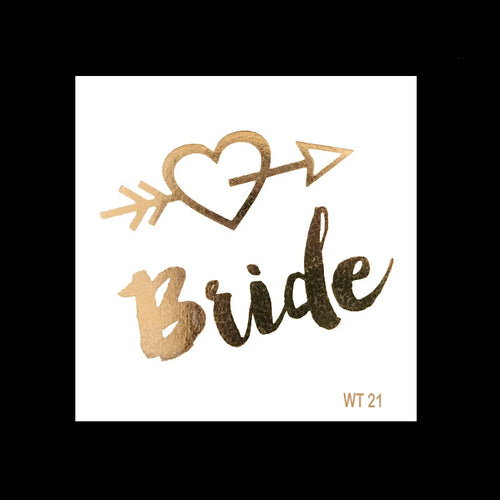 10pc Bachelorette Party team Bride Bridesmaid tribe squad temporary