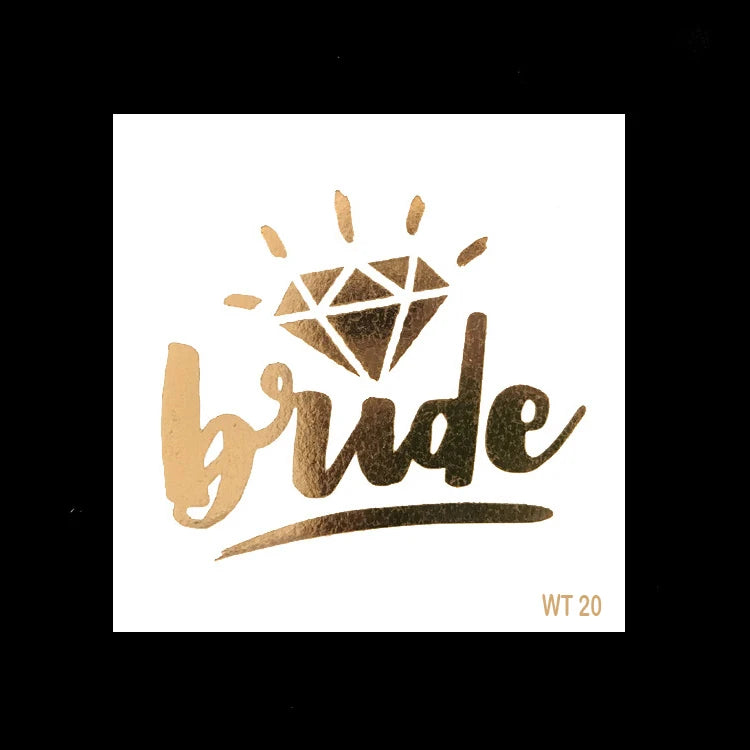 10pc Bachelorette Party team Bride Bridesmaid tribe squad temporary
