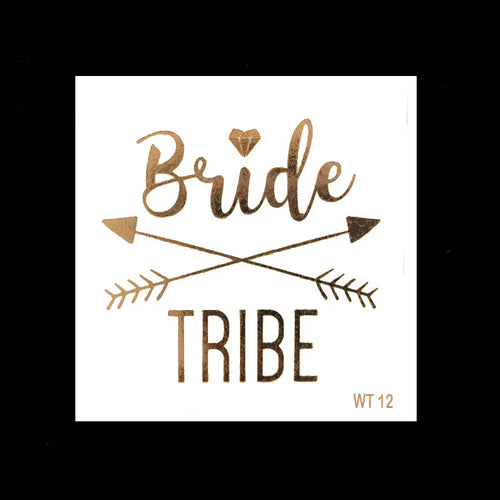 10pc Bachelorette Party team Bride Bridesmaid tribe squad temporary