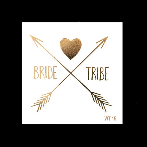 10pc Bachelorette Party team Bride Bridesmaid tribe squad temporary