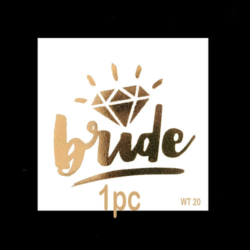 10pc Bachelorette Party team Bride Bridesmaid tribe squad temporary
