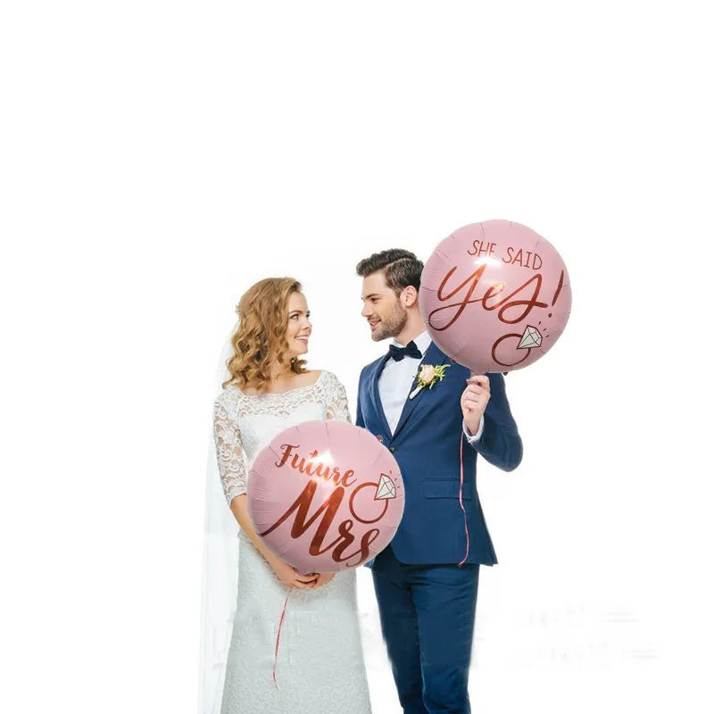 1Pcs 22inch She Said Yes Foil Balloon With Diamond Ring Bachelorette