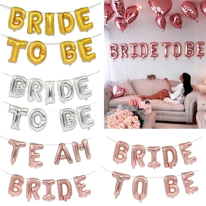 Bride To Be Balloon Rose Gold Team Bride Balloons for Hen Party