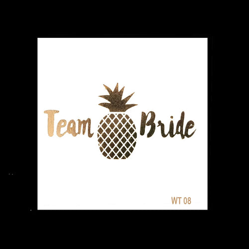 10pc Bachelorette Party team Bride Bridesmaid tribe squad temporary