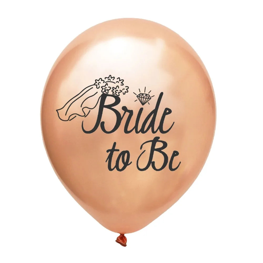 10pcs Wedding Party Balloons Team Bride Balloon Latex Wedding Decor