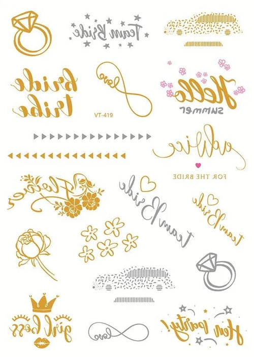21cm *15cm Bride To Be Bachelorette Party Team Bride Bridesmaid Tribe