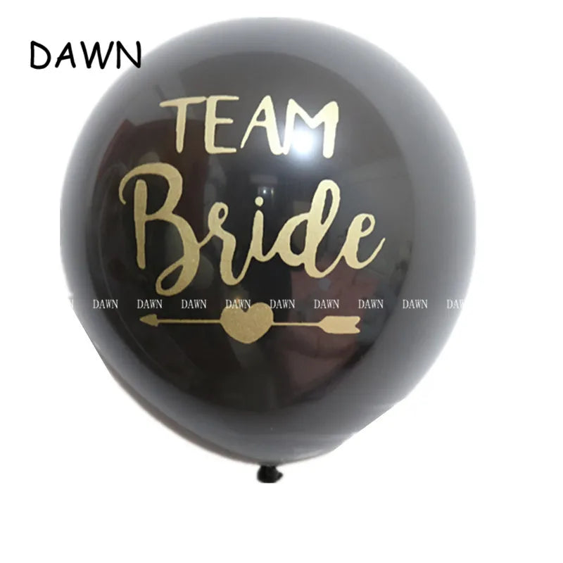 10pcs/lot Wedding Party Balloons Team Bride Ballon Latex Wedding