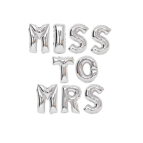 Chicinlife rose gold Miss to Mrs Letter Balloons Bridal Shower Banner