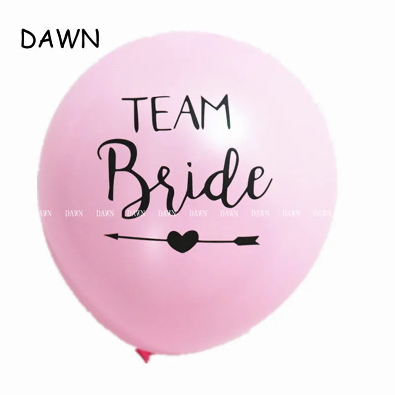 10pcs/lot Wedding Party Balloons Team Bride Ballon Latex Wedding