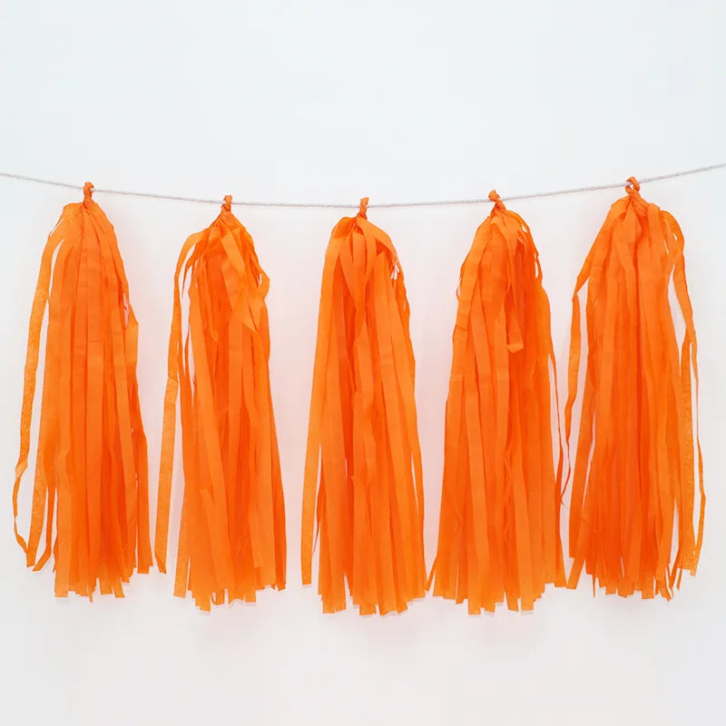 5pcs Wedding Decoration Rose Gold Tissue Paper Tassels Garland