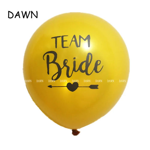 10pcs/lot Wedding Party Balloons Team Bride Ballon Latex Wedding