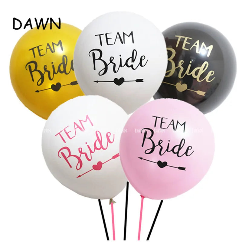 10pcs/lot Wedding Party Balloons Team Bride Ballon Latex Wedding