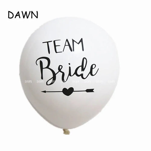 10pcs/lot Wedding Party Balloons Team Bride Ballon Latex Wedding