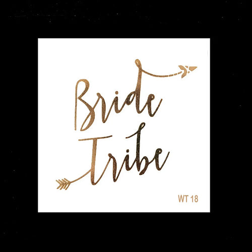 10pc Bachelorette Party team Bride Bridesmaid tribe squad temporary