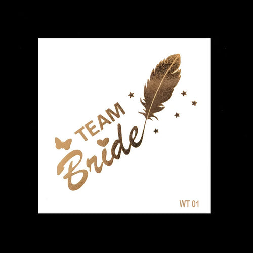 10pc Bachelorette Party team Bride Bridesmaid tribe squad temporary