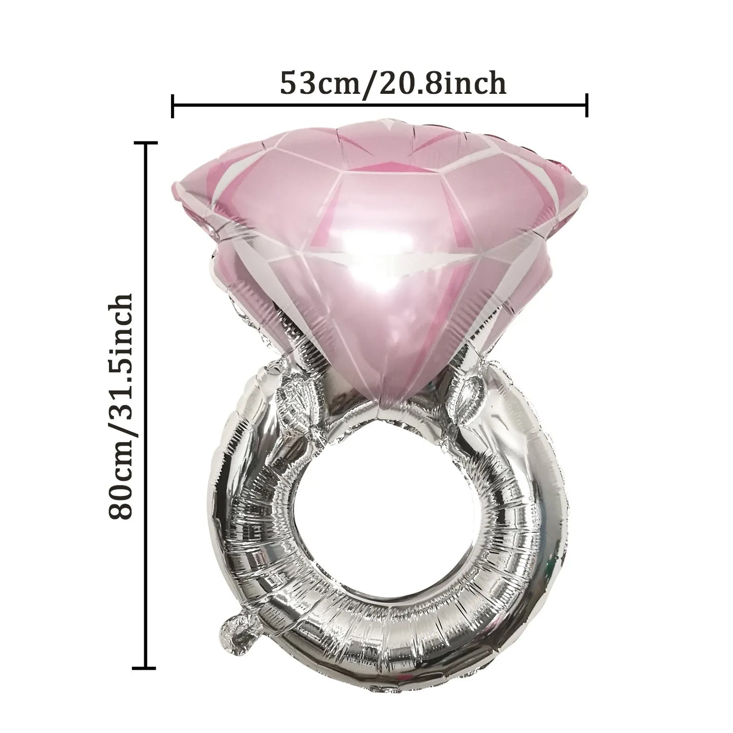 Chicinlife 1Pcs Silver Diamond Ring Foil Balloon Bachelorette Party