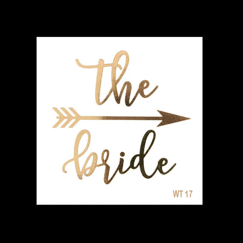 10pc Bachelorette Party team Bride Bridesmaid tribe squad temporary