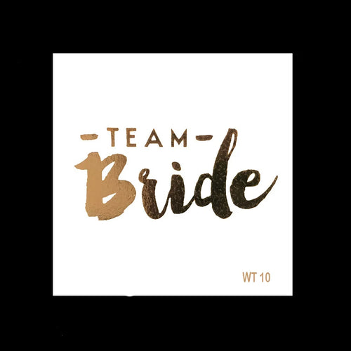 10pc Bachelorette Party team Bride Bridesmaid tribe squad temporary