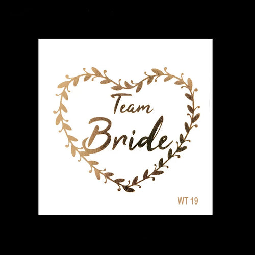 10pc Bachelorette Party team Bride Bridesmaid tribe squad temporary