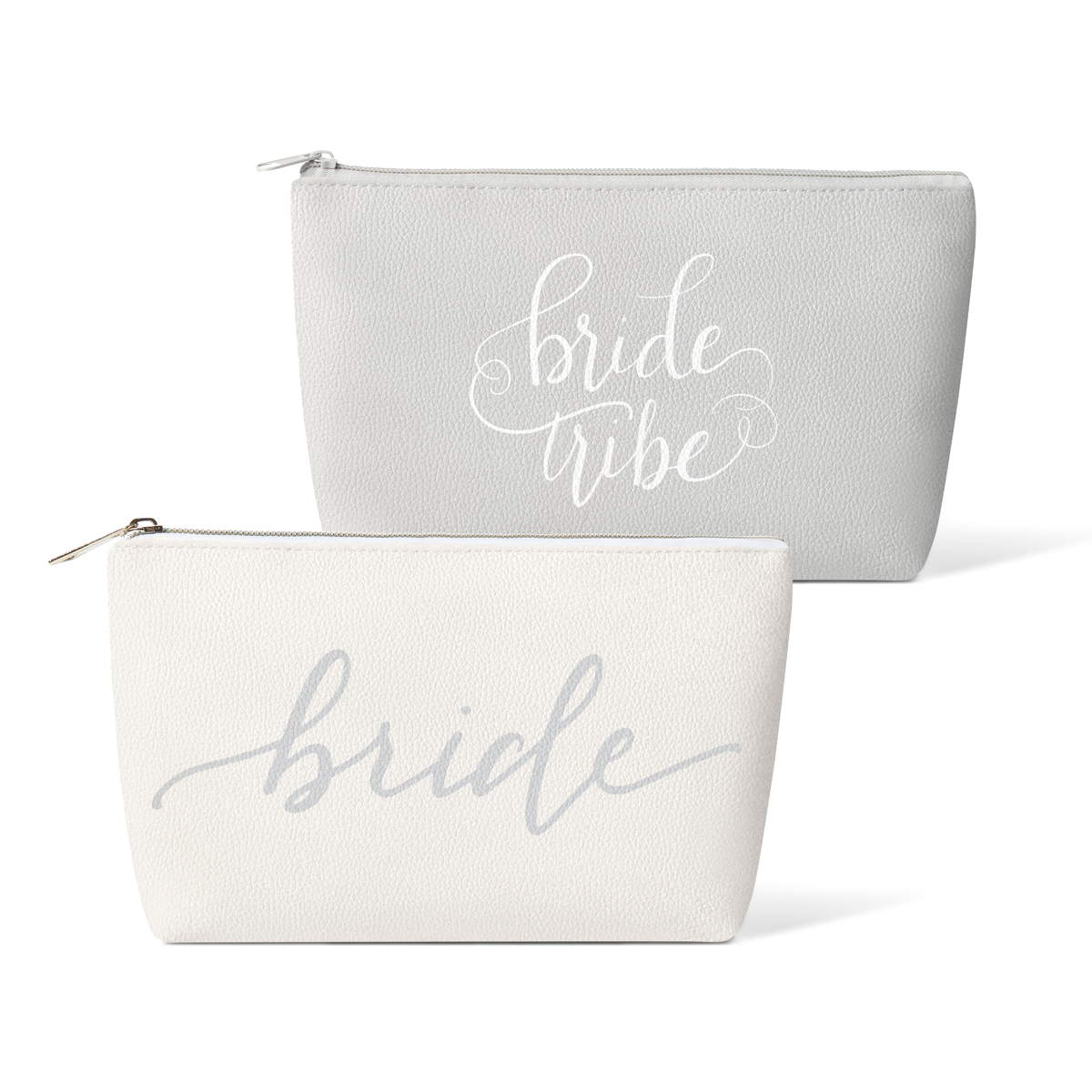 White Bride Faux Leather Makeup Bag