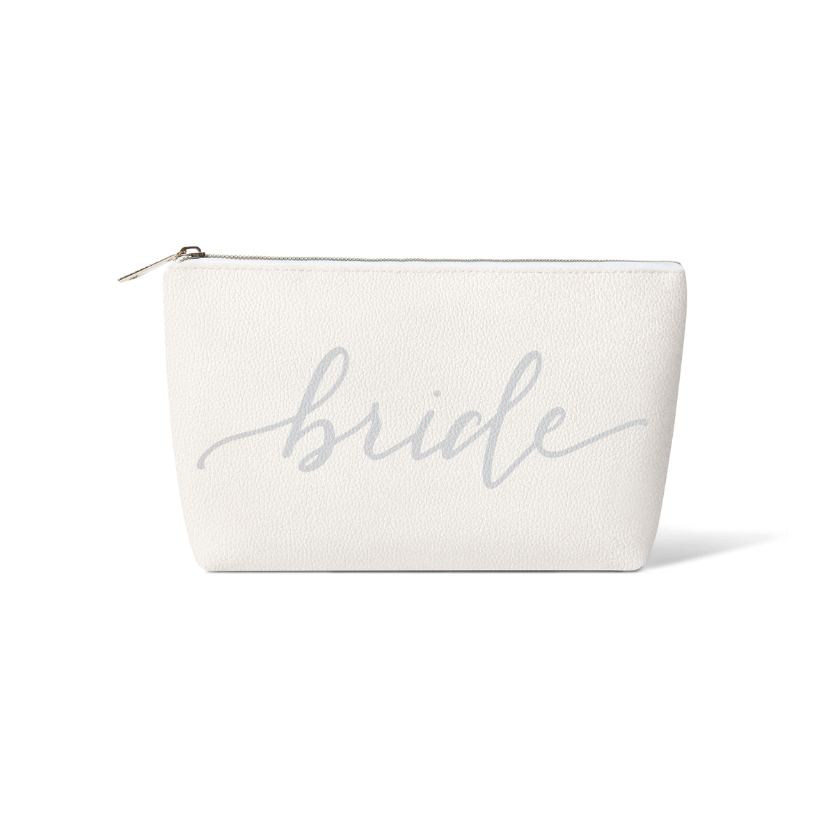 White Bride Faux Leather Makeup Bag