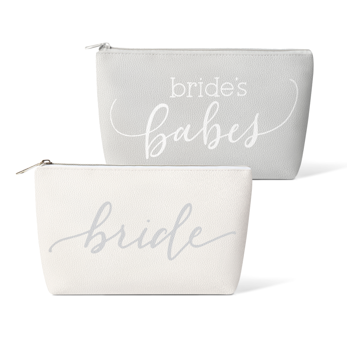 White Bride Faux Leather Makeup Bag