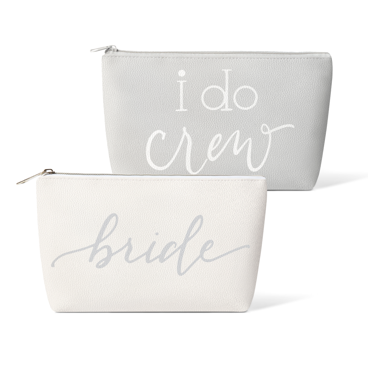 White Bride Faux Leather Makeup Bag