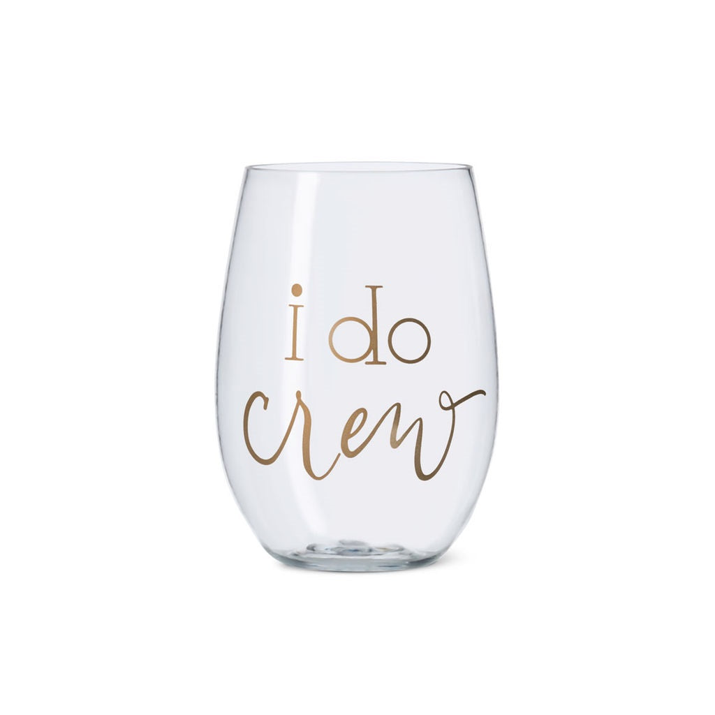 16 oz. Bride Durable Plastic Stemless Wine Cups