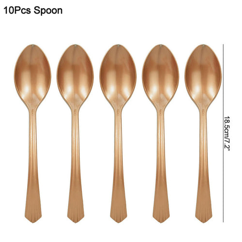 Rose Gold Party Disposable Tableware Set Paper Plate Cup Kids Adult