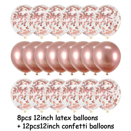 Rose Gold Party Disposable Tableware Set Paper Plate Cup Kids Adult
