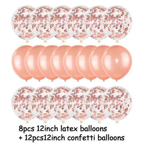 Rose Gold Party Disposable Tableware Set Paper Plate Cup Kids Adult