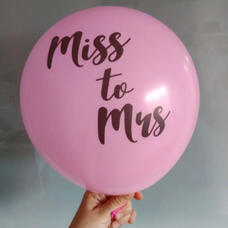 Chicinlife 10Pcs 10inch Miss To Mrs Latex Balloons Bachelorette Hen