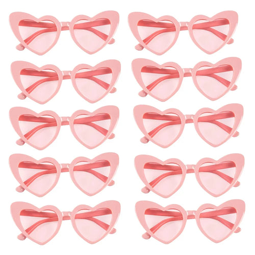10pcs Bachelorette Party Sunglasses Black White Pink Square Heart
