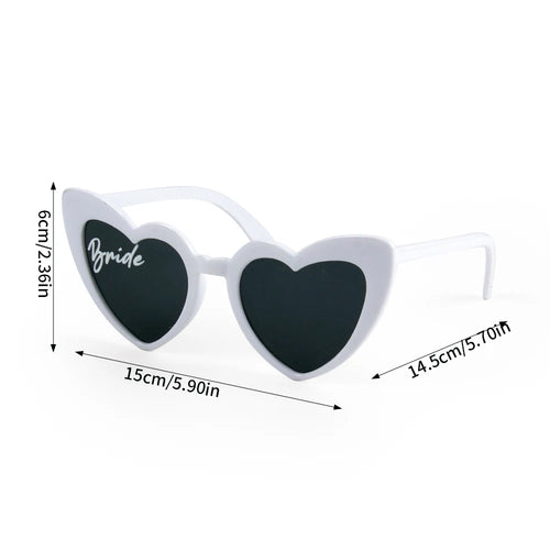 Pearl Bride to be Sunglasses Bachelorette Party Heart Glasses bridal