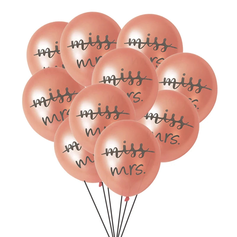 Rosegold Miss To Mrs Latex Confetti Balloons Wedding Decoration